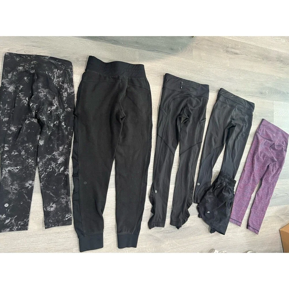 Lot of 5 Bundle Lululemon Variety Leggings Yoga Gym Size 2